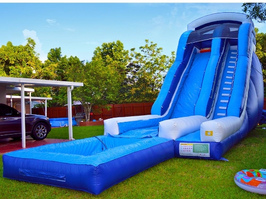 blue tall slide